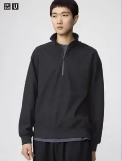 UNIQLO U ブラッシュドスウェットハーフジップシャツ