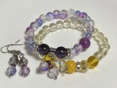 ガラスビーズブレスレットハンドメイド
