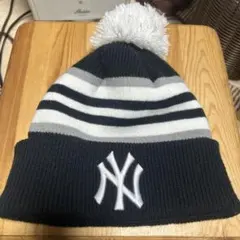 ニューエラ NYヤンキース ポンポンニット帽 美品
