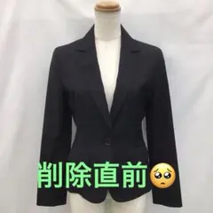 T281Nレディースジャケット黒S春秋日本製INED 10/22