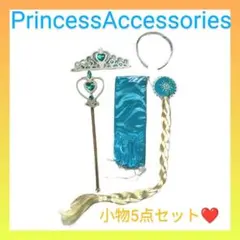 プリンセスアクセサリー 小物5点セット コスプレ 人気 アナ雪風 新品