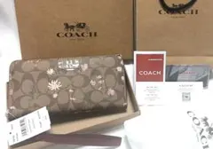 新品未使用 タグ付 COACH コーチ 長財布 C8736 カーキ ブラウン