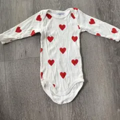 プチバトー　Petit Bateau ハート柄ボディスーツ