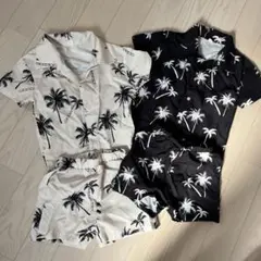 兄弟コーデ　アロハシャツ　セットアップ