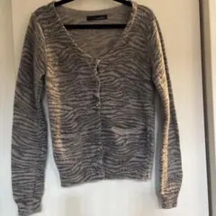 mysty woman ゼブラ柄カーディガン