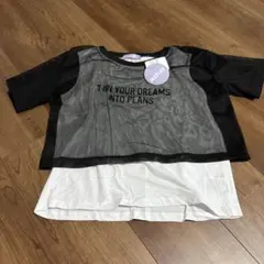 新品　キッズ女の子　150 メッシュ半袖Tシャツ（