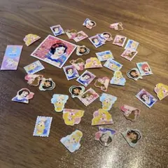 フレークシール　ディズニー　プリンセス　ステッカー　まとめ売り　切手シール