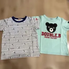 MIKI HOUSE DOUBLE.B Tシャツ 2枚セット 90