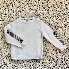 BURBERRY チェック柄 袖付き ニット 3Y/98cm