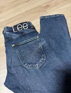 Lee ダークインディゴブルー ストレートデニム テーパード メンズ 