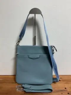 blancle ブランクレ 2way ハンドバッグ ショルダーバッグ 水色 - メルカリ