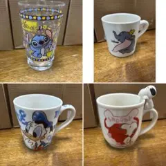 ディズニー＆スヌーピー マグカップ・グラス 4点セット