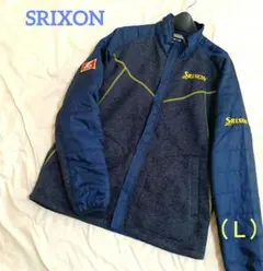 【新品未使用タグ無し】SRIXON ニット異素材ドッキングブルゾン　刺繍ロゴ