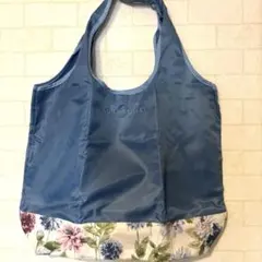 新品未使用❣️ローラアシュレイ✨エコバック　ポーチ付 ♡ 花柄青