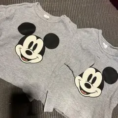 futafuta ミッキーマウス グレー Tシャツ　双子　セット