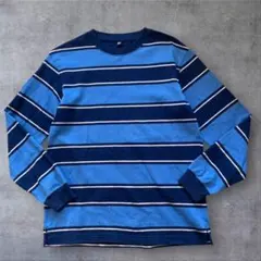 色味最高　袖リブあり！！　ユニクロ　ボーダー　Tシャツ