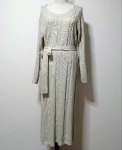 【美品】Rewde ケーブル編みニット ロング ワンピース