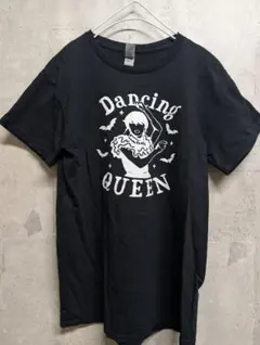 GILDAN Dancing QUEEN プリントTシャツ 黒 Sレディース古着のサムネイル
