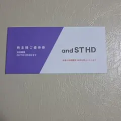 株式会社アンドエスティHD andST HD 株主様ご優待券 2,500円分のサムネイル