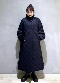 美品！ADAM ET ROPE アダムエロペ スタンドネックキルティングコート