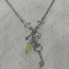 鍵と星のモチーフハンドメイドネックレスY2Kフェアリーグランジウィッシュコア