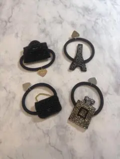 ララアンドハート フレンチシック ヘアゴム4点セット