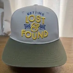 The north face ストレートキャップ　カーキ　グレー　kidsサイズ