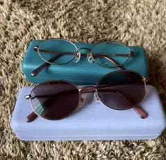 JINS メガネ2点セット ケース付き　サングラス　メガネ　度付きメガネ