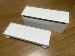 美品　無印良品 スチールタップ収納箱フラップ式 + キャスター付きフタ