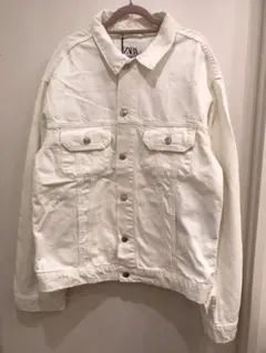 ★ZARAザラ クラッシュホワイトGジャン Ｌ