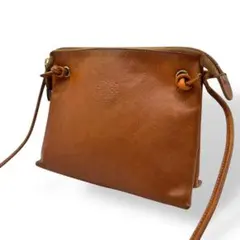 良品 1185 イルビゾンテ ショルダーバッグ サコッシュ レザー ブラウン