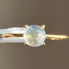 blue.ksさまご確認用】グレーカルセドニーのカボションリング1201 