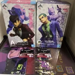 【新品】一番くじ ジョジョ A賞 東方仗助 ＋C賞 川尻浩作＋下位賞４点