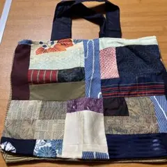 着物リメイクパッチワークバッグ2