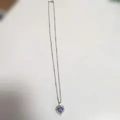 ハート型青色ストーンネックレス