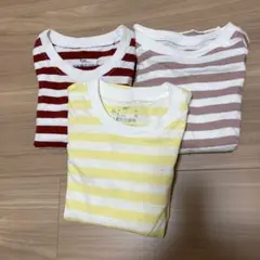 【無印良品】キッズ長袖Ｔシャツ（3枚セット）100㎝、90㎝