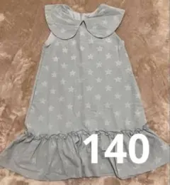Bebe ワンピース　ノースリーブ　星柄　襟付き　140