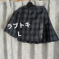 ラブトキ グリーン チェック柄 フレアスカート