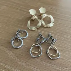 イヤリング 3種 まとめ売り シルバー ゴールド