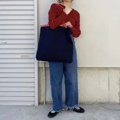 ハンドメイド　トートバッグ　大容量