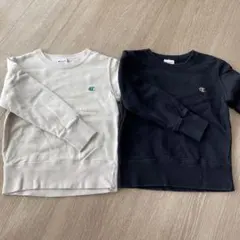 Champion トレーナー ベージュ・黒 2枚セット