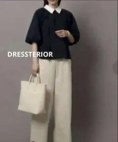 DRESSTERIOR 襟元取り外し可能バルーンスリーブブラウスのサムネイル