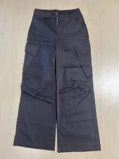 ダークグレー カーゴパンツ 4ポケット