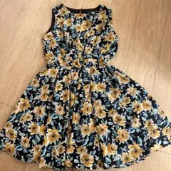 Heather 花柄ノースリーブミニワンピース