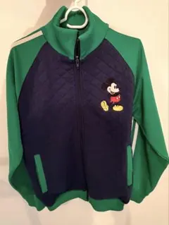 Disney ミッキー トラックジャケット　キルティング　ジャージ　緑