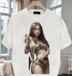 グラフィック　プリント　 モデル　ポスター　ホワイト　メンズ　Ｍサイズ