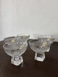 ♦︎新品未使用♦︎佐々木ガラス　クリスタル　懐石杯　5個セット　珍味　デザート