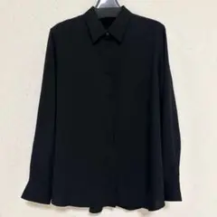 UNIQLO レーヨンブラウス 長袖 ブラックのサムネイル