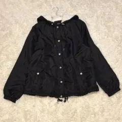 【FOREVER21＋】美品⭐️ゆったり⭐️ ブラックパーカー付きアウター（L相当）