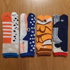 新品！　海の生き物　足袋靴下　おもしろ靴下　4足セット